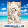 Floral Garden Theme Beach Towel Personalized Custom Name & Text Soft Quick Dry Beach Towel for Swimming Travel