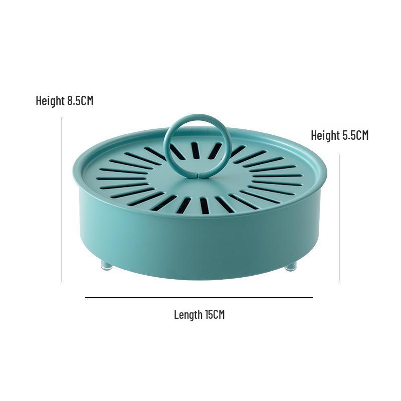 Fireproof Wrought Iron Mosquito Coil Holder with Lid - Creative Carbon Steel Ash-Catcher