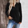 Womens V-Neck Long Sleeve Knit Top Casual Pullover Sweater Soft Comfort Fit Regular Cut