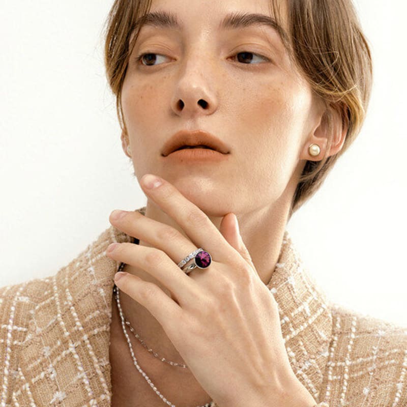 Qudokorea Kudo Button 11.5mm Crystal Top Rose Gold