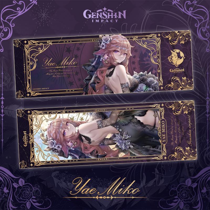 

Genshin Impact Fatui Series Tartaglia Arlecchino II Dottore двусторонний лазерный билет с штампованным аниме-закладкой, украшения 3