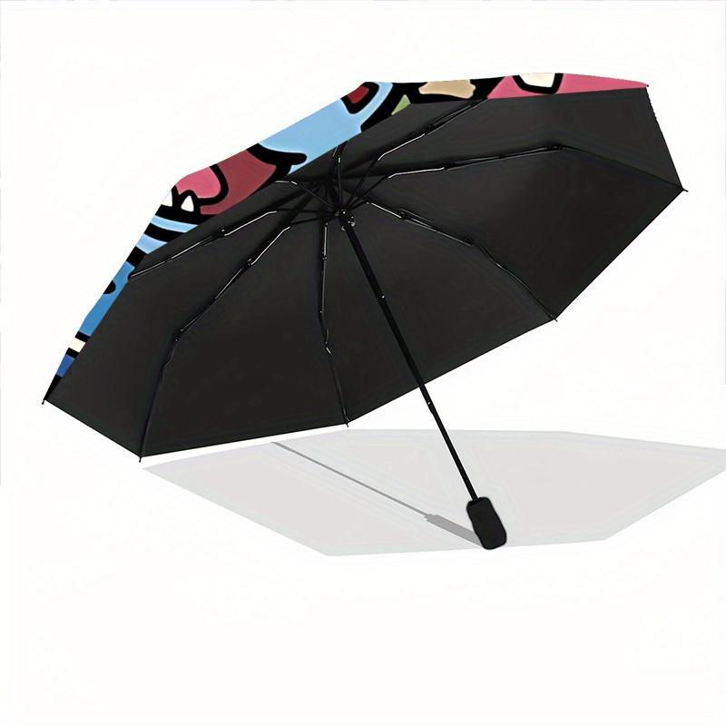 Pokemon Automatic Folding Umbrella with Sturdy Iron Frame, Portable Compact Travel Umbrella All-Season Use Parties 0807079