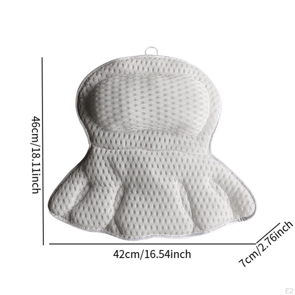 Bath Pillow Tub Air Mesh Relaxing Accessories Bathtub Cushion Headrest for Shoulder