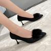 Women's Fashionable Furry Stiletto Heels - Comfortable, Versatile, Pointed-Toe High Heels for Autumn/Winter.