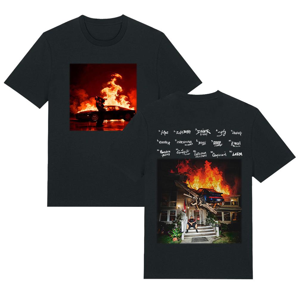 

Eladio Carrión 2026 Summer Album Corsa Tshirt Fashion Men and Women Clothing Harajuku Cotton New Graphic T Shirts Fans Gifts Tee XS чёрный