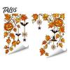 Decorative Glass Stickers for Halloween 2Pcs Stained Style Window Film, Hanging Vine Stickers, Christmas Easy Apply Film Static Clings Holiday
