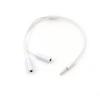 3.5Mm Aux Audio Mic Splitter Cable Earphone Headphone Adapter 1Male To 2Female