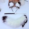 Cat Ear Headband With Tail Set Cosplay Costume Accessories Anime Kawaii Girl Party Outfit