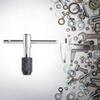 Adjustable Ratchet Tap Wrench T-Handle Tapping Ratcheting Wrench Hand Tool One Hand Operation for Automovtie Repair Tool