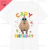 D Funny Animal Capybara Printing T Shirt for Men Kid Fashion Streetwear Capybara Lovers Short Sleeves Kawaii Cotton Tees Tops