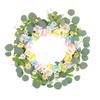 Spring Artificial Flower Daisy Wreath Summer Colorful Rose Wreath Door Hanging Outdoor Garden Decorations