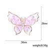 Blucome Alloy Pink Butterfly Brooches Women Couple Fashion Flicker Wings Person Party Casual Brooch Pins Valentine's Day Gift