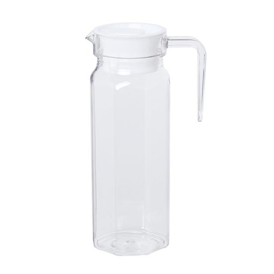 Cold Water Pitcher 1.1L Large Capacity Transparent Drink Dispenser Seal Pitcher with Lid Spout Lemonade Juice Beverage Jar for Hot Cold Drinks