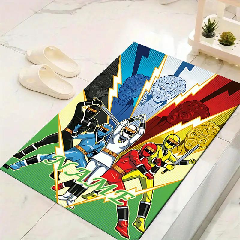 Custom 1Pc Power Rangers Heroic Team Rug Office Carpet Indoor Outdoor Entrance Doormat Nonslip Soft And Comfortable Living Room D2915220