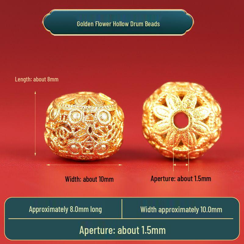 Year of the Horse Sand Gold Non-Fading Drip Oil Beaded DIY Bracelet and Jewelry Accessories.