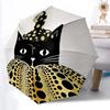 1pc Cat Dots Automatic Folding Umbrella with 8-Rib Windproof Design, Portable Foldable Sunshade Umbrella For Halloween, Christmas Gifts029