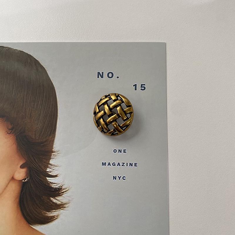 

Yisen ESSTUDIO ретро-стиль твидовое пальто с металлическими пуговицами Mesh Bronze, 15.0mm Round