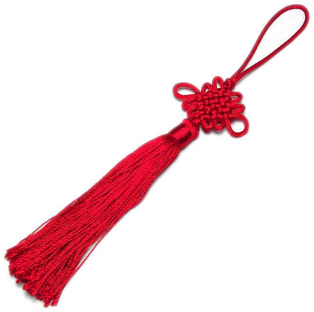 Chinese Knot Car Pendant - Handmade Tassel Accessory (Pack of 6)