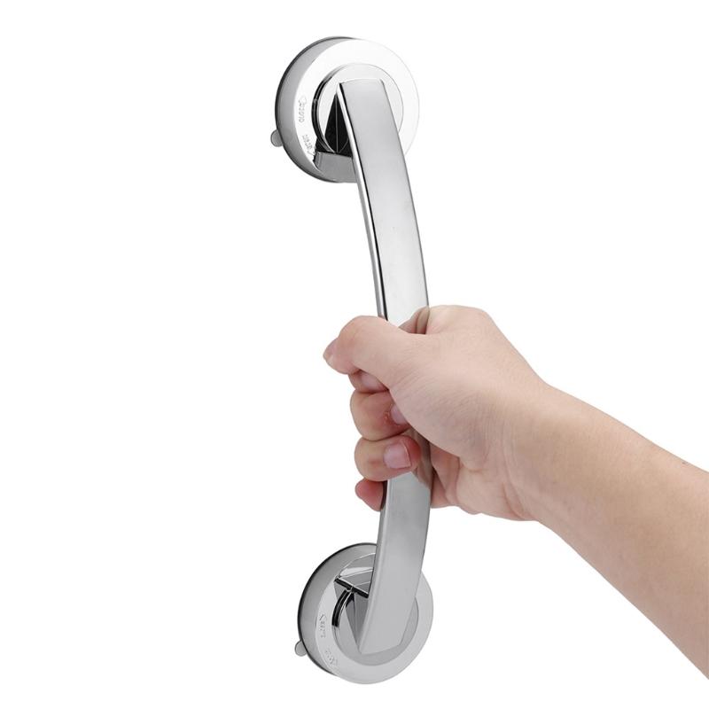 1PC Wall Suction Cup Grab Bar Self-Adhesive Hook Balance Assist Bar Bath Shower Pull Securely Attached Grab Bar Support
