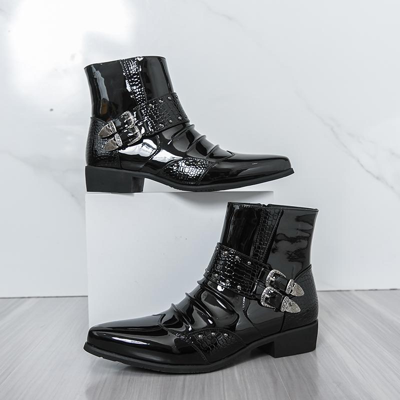 

Men s Chelsea Leather Boots Fashionable and Versatile Formal Shoes Trendy Party Wear Daily Commuting Wear 46