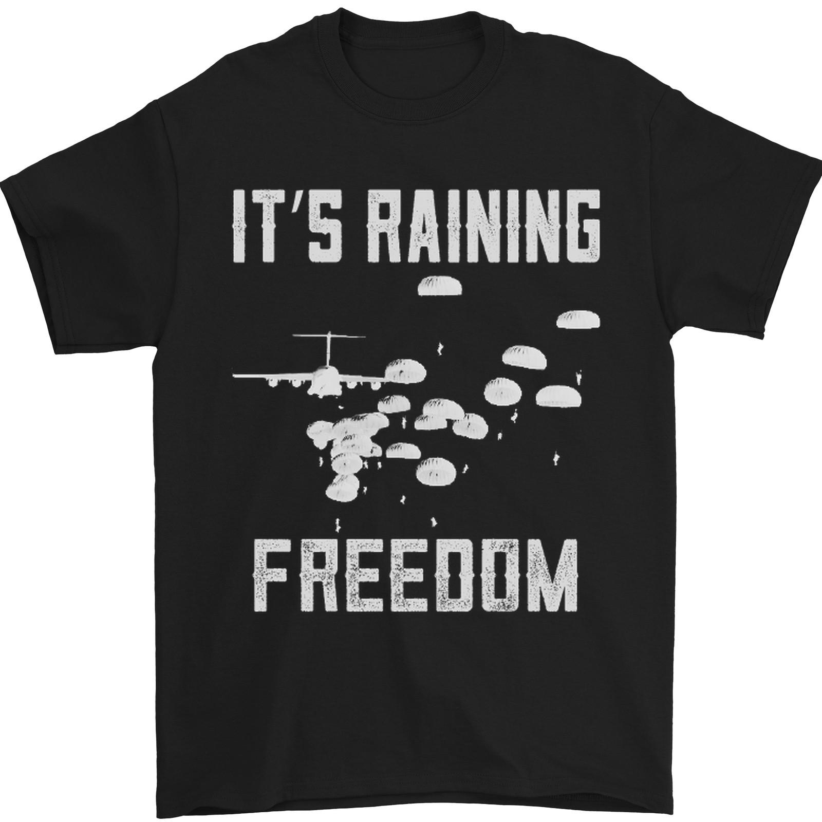 Freedom Parachute Regiment Para 1 2 3 4 SAS Mens T-Shirt 100% Cotton XXXL