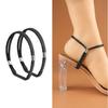 2Pcs Rhinestones High Heel Adjustable Shoe Belt for Women Antiskid Ankle Support Straps with Elastic Band Shoe Straps