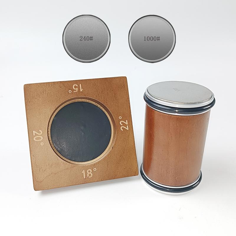 Professional Magnetic Roller Grip Knife Rolling Sharpener with 15 18 20 22 Degree Sharpening Angle 2Disc Stone for Family Hotels