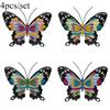 4pcs/set Iron Metal Butterfly Wall Art for Outdoor Fence Garden Hanging Decor Rustproof Iron Craft Home Decoration