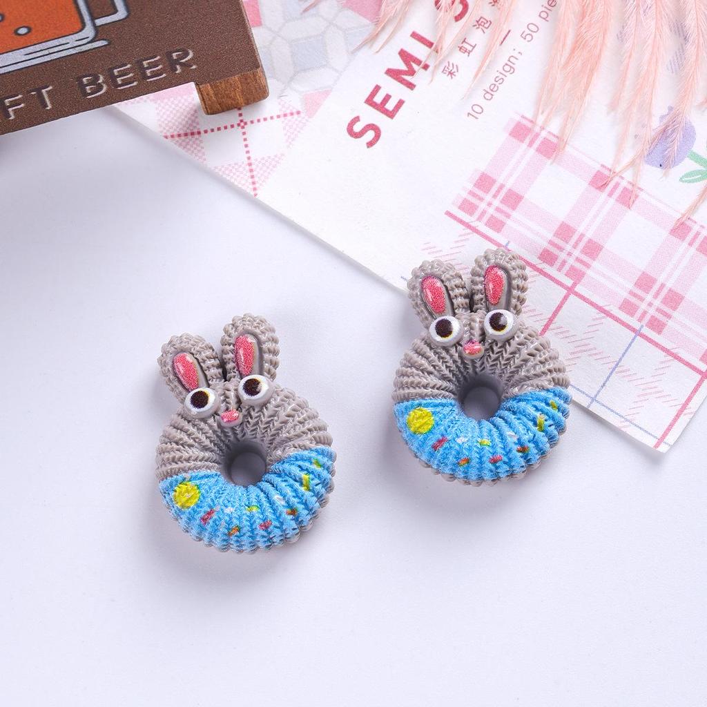 Cartoon Animal Donut Accessories: DIY Shoe Buckles & Flowers, Children's Hair Accessories, Mini Food Toys