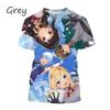 Letní Klasické Anime Pánské Ležérní Tričko Nové KonoSuba 3D Tištěné Osobnostní Street Harajuku Cool Krátký Rukáv Top