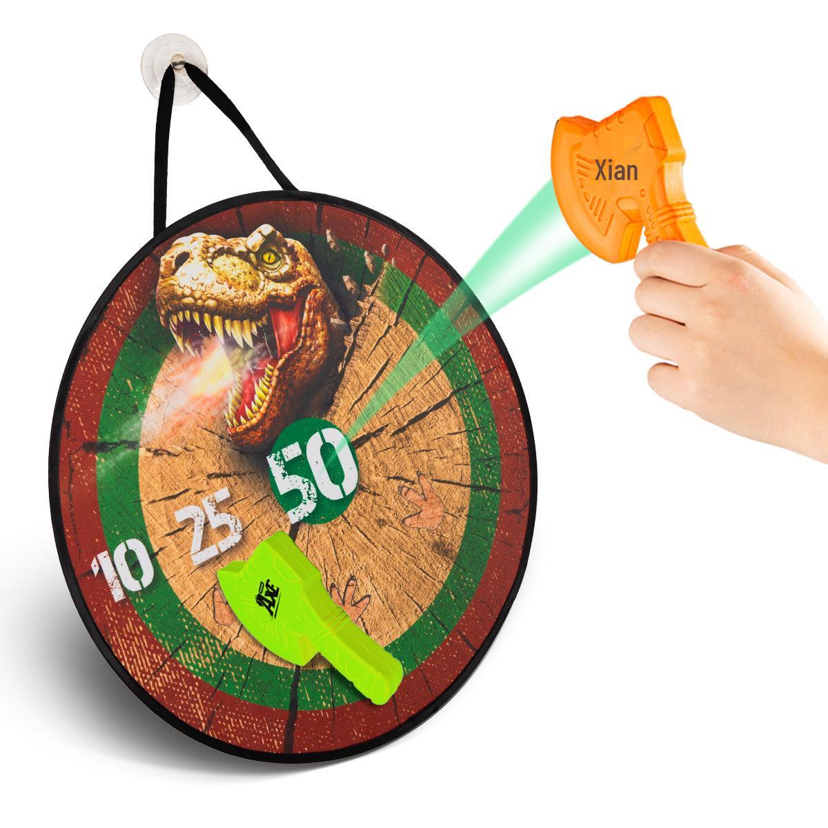 Dinosaur Sticky Dartboard & Luminous Flying Disc Game for Kids & Parents Luminous