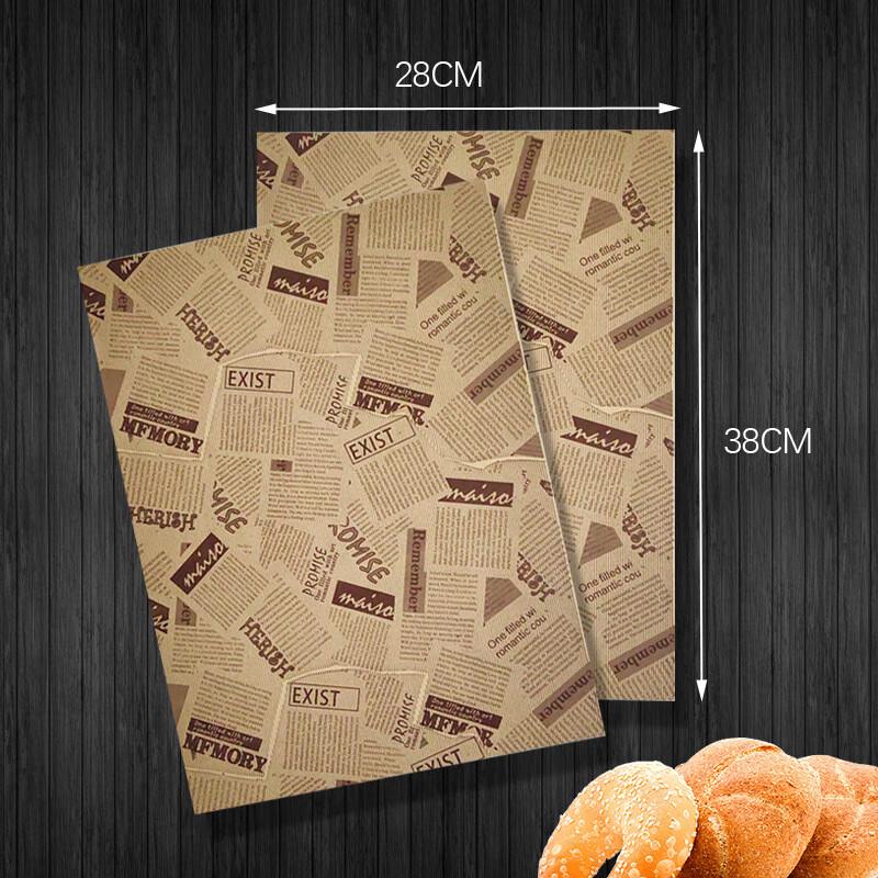 ZISIZ Kraft Newspaper Print Sandwich Wraps
