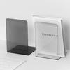 2 Pcs L-Shaped Transparent Book Ends Fall-resistant Acrylic Book Ends Clear Acrylic Bookends for Shelves Organizer