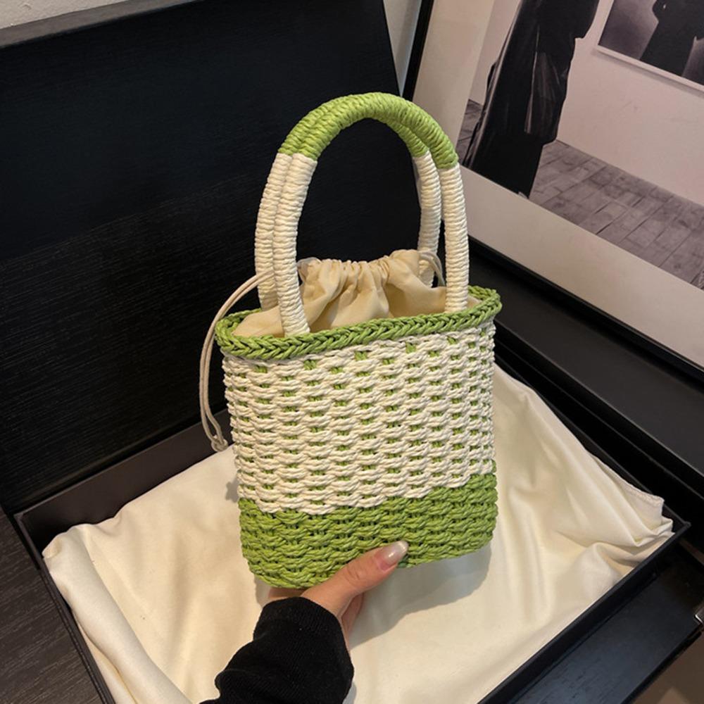Large Capacity Weave Straw Bag Casual Tote Bag Fashion Beach Bag  Holiday