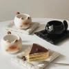 Niedliche Keramiktasse Kreative Tasse in Siamkatzenform Kaffeetassen Büro Milchbecher Haushalts Trinkutensil Lustiges Geburtstagsgeschenk