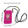 Anti-lost Hanging Neck Phone Bag Cartoon Modern Lady Storage Bag Zipper Soft Shoulder Case  School
