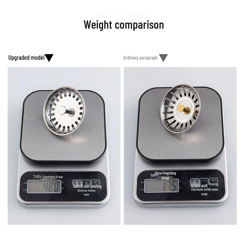 Stainless Steel Kitchen Sink Vegetable Washing Basin & Drain Cover Set