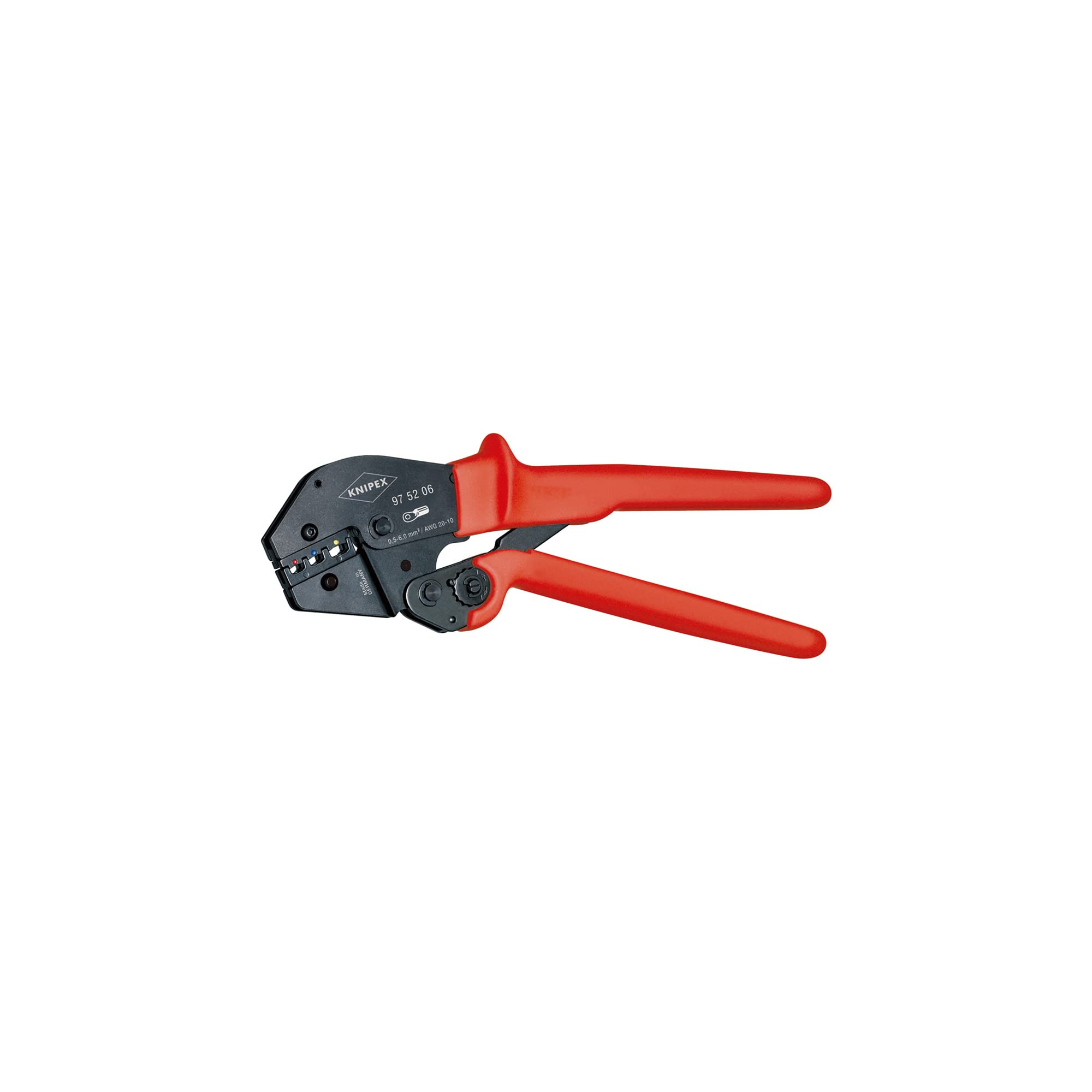 

Knipex 97 52 06 SB Crimping Pliers for insulated terminals 0,5-6mm in blister packaging