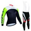 Cycling Jerseys Set 2024 New Summer Bib Pants Quick Dry Men Long Sleeve MTB Bicycle Clothing Autumn Cycling Suits Quick Dry