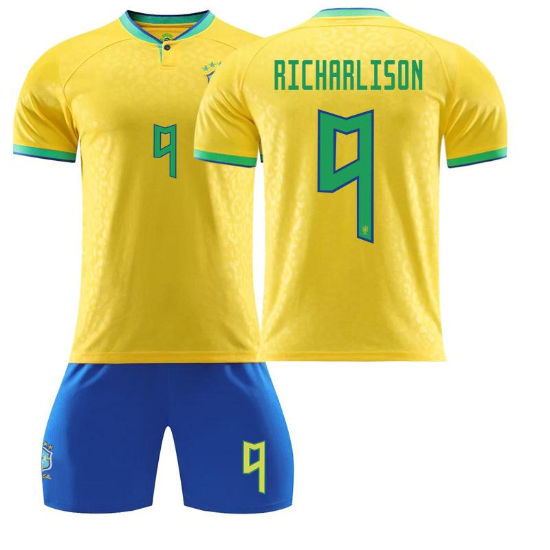Brazil Jersey No. 10 Neymar 20 Vinicius 9 Charlison 18 Jesus Jersey Football Short Sleeve