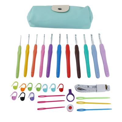 31-teiliges Häkelnadel-Set Professionelle ergonomische Häkelnadeln mit Aufbewahrungstasche für Decken Hüte