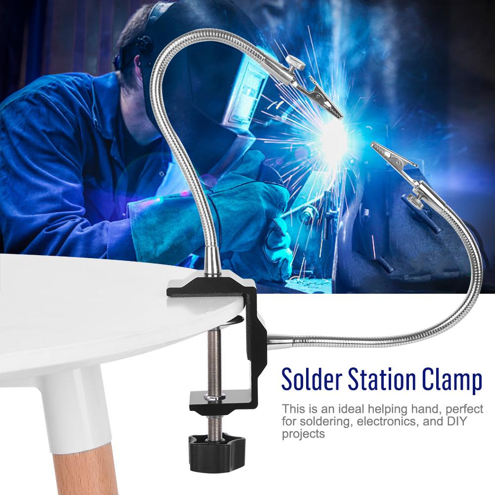 Universal Metal Arm Electric Iron Holder Solder Station Clamp for Diy Soldering PCB