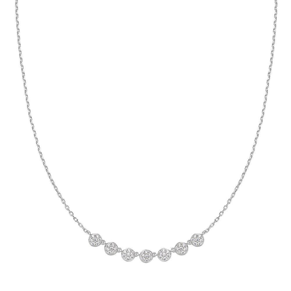

[Worn by Twice s Nayeon] Silver Pave Multi-Bead Chain 925 Silver Necklace