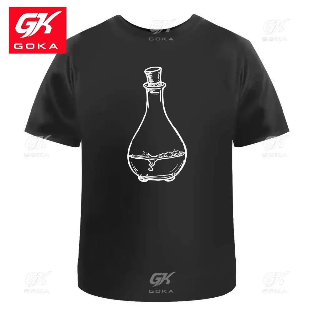 

Mysterious Potion Unisexs Womens Cotton T Shirts Graphic Clothing Short Sleeve Vintage Tops Printed Y2K Clothes Classic T Shirt 4XL