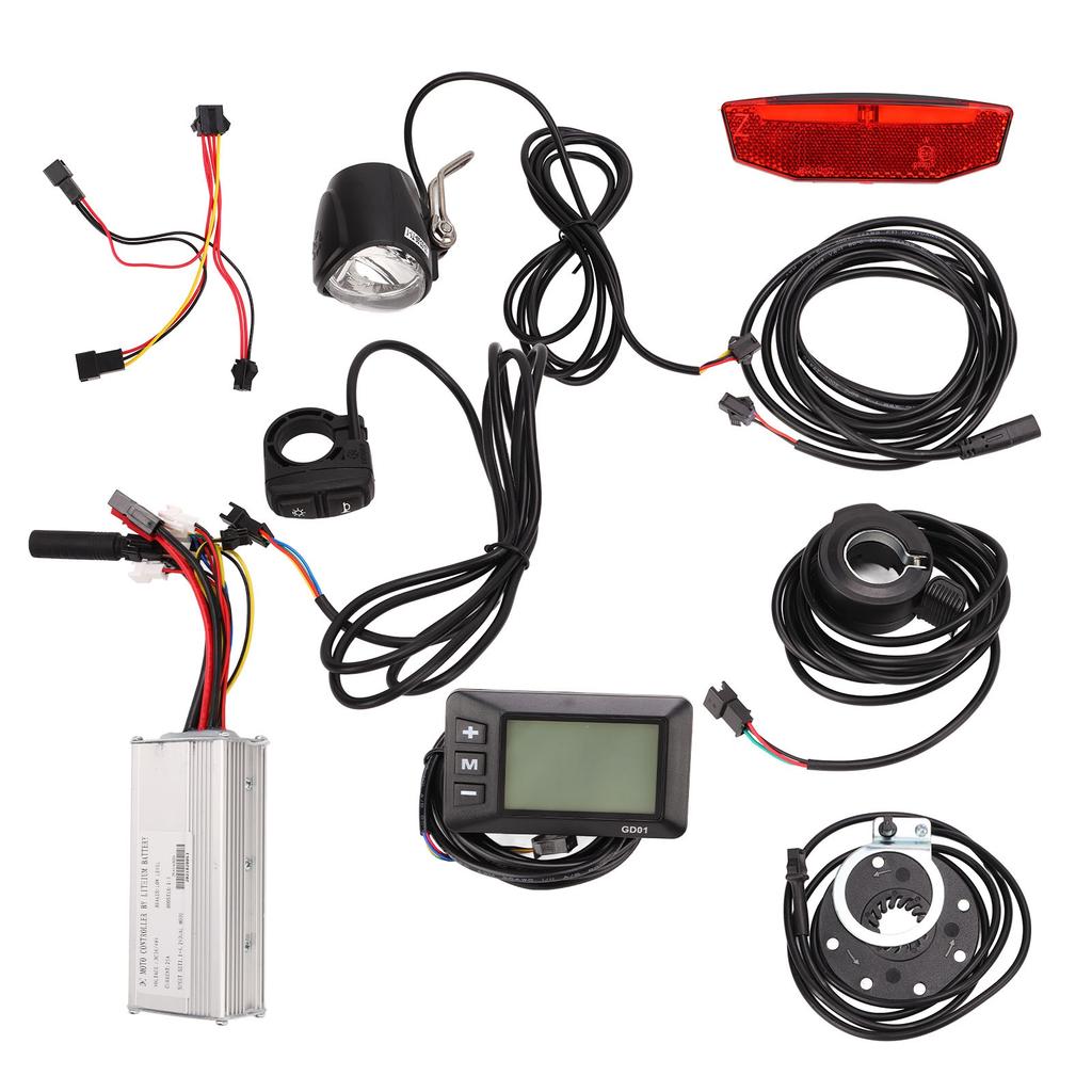 Sada pro konverzi ovladače elektrického kola 25A ovladač GD01 LCD panel Světlomet Zadní světlo Sada pro