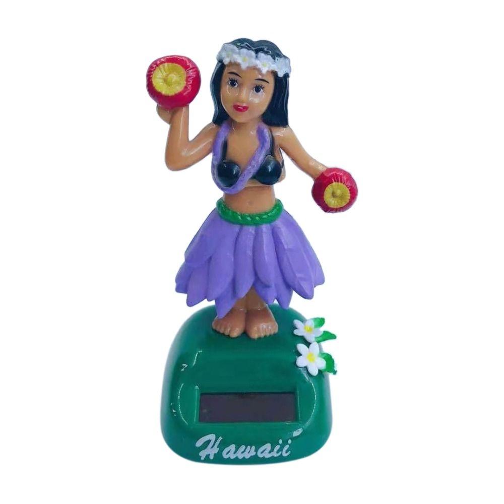 

Солнечная качающаяся танцующая кукла пластиковая танцовщица хула качающаяся украшение на приборную панель нового автомобиля домашние украшения Purple-B