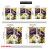 2pcs,2D Plane Printing Minimalist Curtains Vibrant Floral Blooms Polyester Easy Install (without Rod) Festive Use for Bedroom,