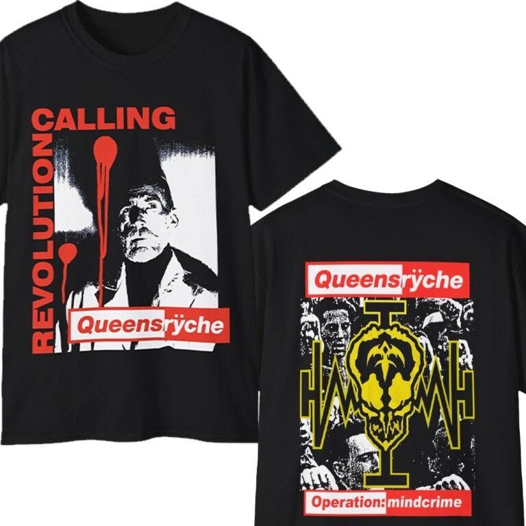 Винтажная футболка Queensryche Revolution Calling Operation Mindcrime, двусторонняя, унисекс XXXXL