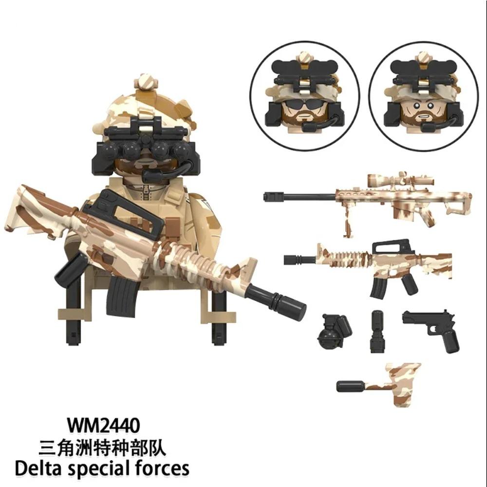 WM6147 WM6168 Serie Militare SWAT Forze Speciali Blocchi da Costruzione Soldato Commando Polizia di Città Cappello Mini Action Figure Giocattoli