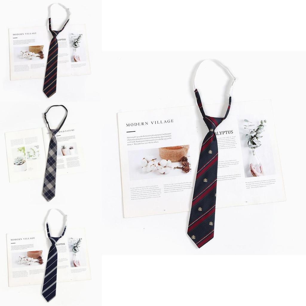 Kids Tie With Striped Badge Pattern For School Uniforms And Casual Wear